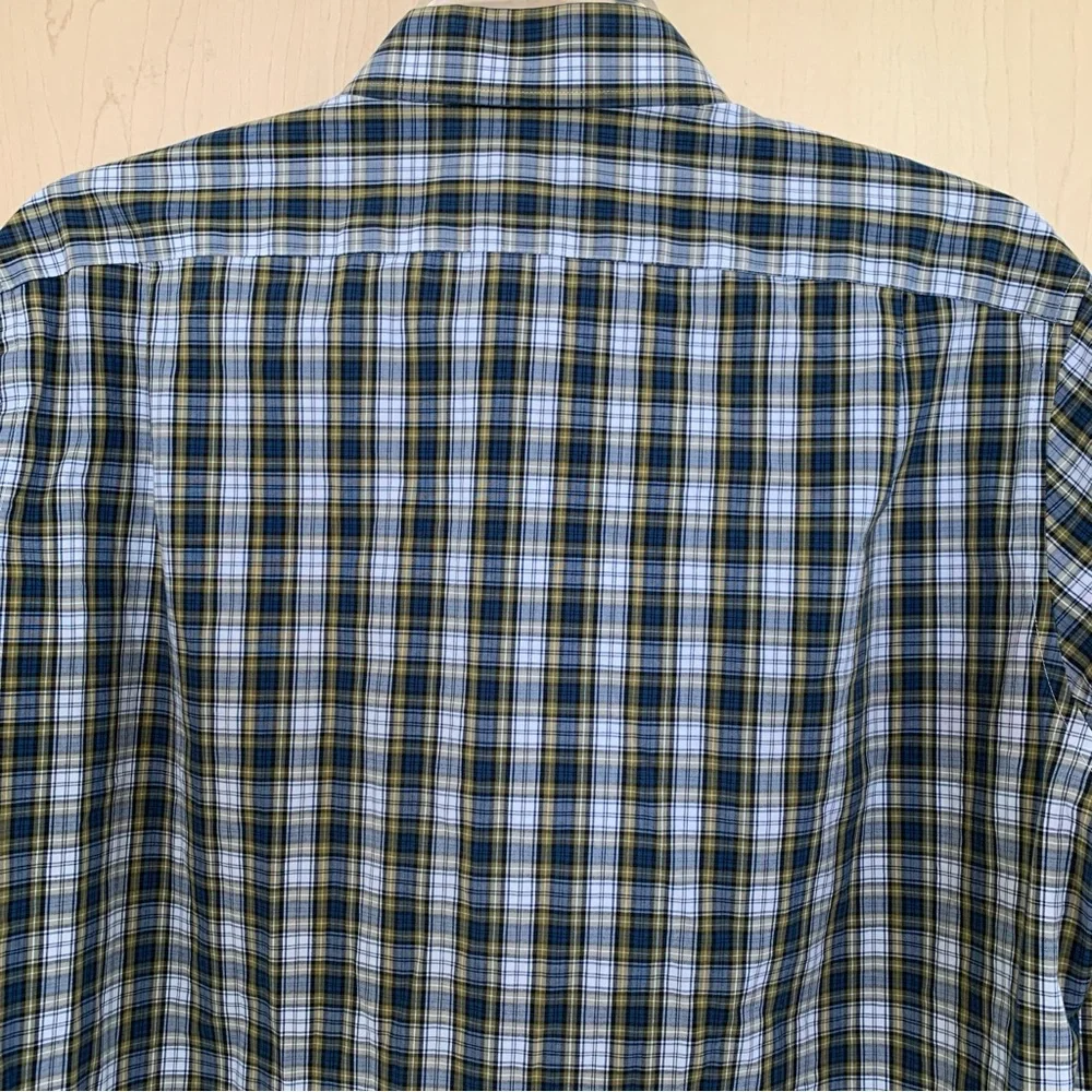 J.Crew Thompson Flex Wrinkle Free‎ Shirt Mens Long Sleeve Plaid Blue L 16-16.5